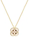 Gabi Rielle 14k Over Silver Blossom Clover Necklace In Gold
