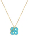 Gabi Rielle 14k Over Silver Blossom Clover Necklace In Gold