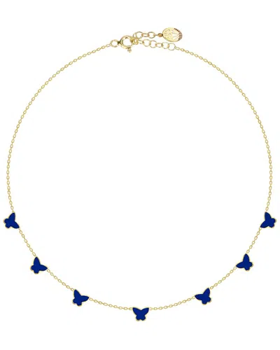 GABI RIELLE GABI RIELLE 14K OVER SILVER BUTTERFLY ETHOS NECKLACE