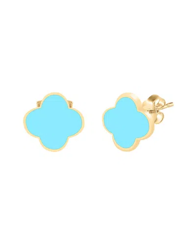 GABI RIELLE GABI RIELLE 14K OVER SILVER CLOVER EARRINGS
