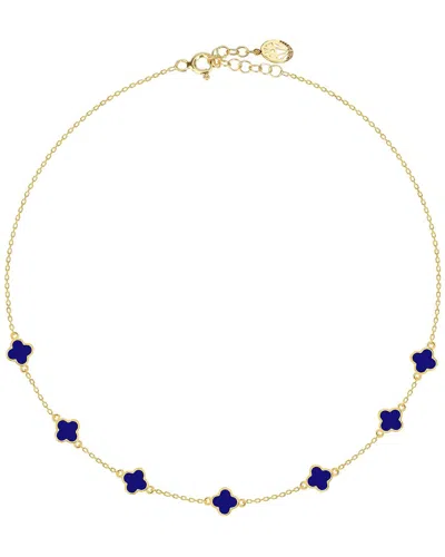 Gabi Rielle 14k Over Silver Clover Necklace