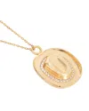 Gabi Rielle 14k Over Silver Cowboy Hat Charm Necklace