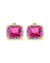 Gabi Rielle 14k Over Silver Cz Bouquet Studs