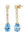 Gabi Rielle 14k Over Silver Cz Candy Drop Earrings
