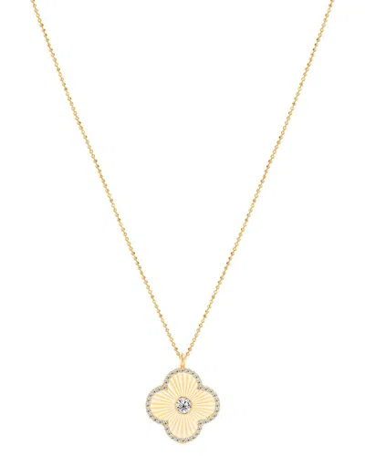Gabi Rielle 14k Over Silver Cz Charm Necklace In Gold