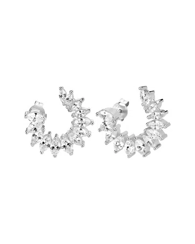 GABI RIELLE GABI RIELLE 14K OVER SILVER CZ CRYSTAL GODDESS STUDS