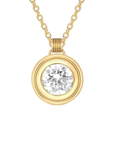 GABI RIELLE GABI RIELLE 14K OVER SILVER CZ DANGLE NECKLACE