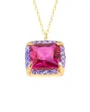 Gabi Rielle 14k Over Silver Cz Enchanted Bouquet Necklace