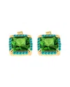 Gabi Rielle 14k Over Silver Cz Garden Studs