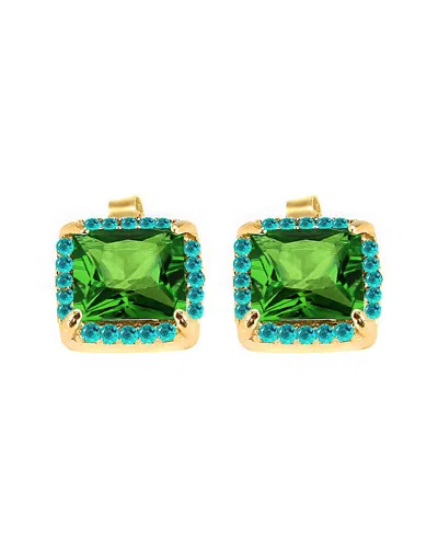 Gabi Rielle 14k Over Silver Cz Garden Studs