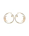 Gabi Rielle 14k Over Silver Cz Moonlit Hoops