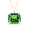 Gabi Rielle 14k Over Silver Cz Ocean Necklace