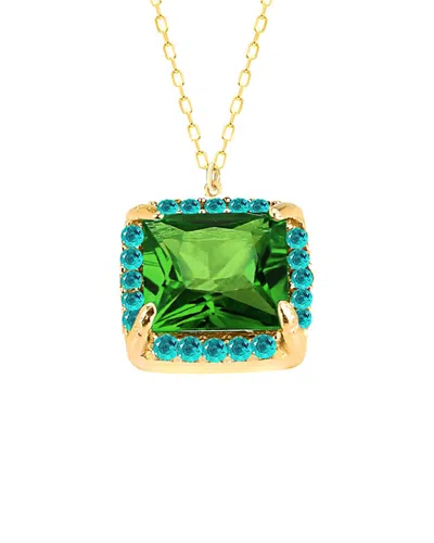 Gabi Rielle 14k Over Silver Cz Ocean Necklace In No Color