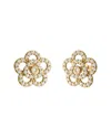 Gabi Rielle Effortless Staples Rose Stud Earrings In Gold