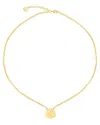 Gabi Rielle 14k Over Silver Cz Rosebud Necklace