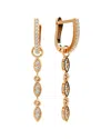 Gabi Rielle 14k Over Silver Cz Shimmer Earrings