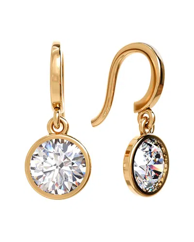 Gabi Rielle 14k Over Silver Cz Shimmer Earrings In Gold