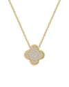 Gabi Rielle 14k Over Silver Cz Sparkling Necklace