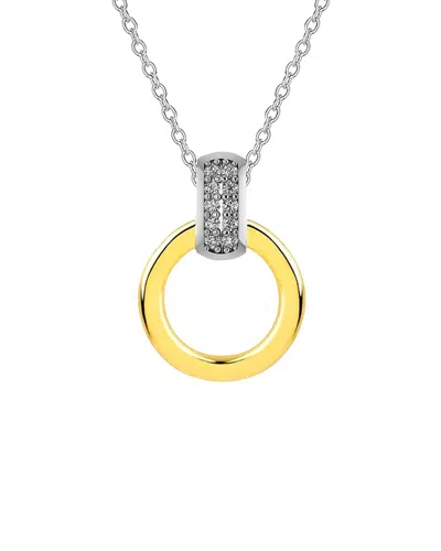 GABI RIELLE GABI RIELLE 14K OVER SILVER CZ STACKABLE NECKLACE