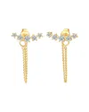 Gabi Rielle 14k Over Silver Cz Star Crystal Drop Studs