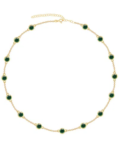 Gabi Rielle Bezel Set Cubic Zirconia Station Necklace In Gold