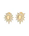 Gabi Rielle 14k Over Silver Cz Sunburst Studs
