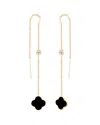 Gabi Rielle 14k Over Silver Cz Threader Earrings