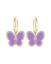 Gabi Rielle 14k Over Silver Enamel Butterfly Earrings