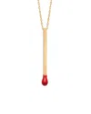 Gabi Rielle 14k Over Silver Enamel Matchstick Necklace