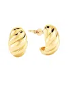 Gabi Rielle 14k Over Silver Lovestruck Collection Dome J Huggie Earrings