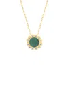 Gabi Rielle Sunlite Pave Malachite Necklace