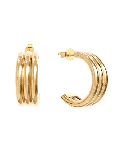 GABI RIELLE GABI RIELLE 14K OVER SILVER MINI HOOPS
