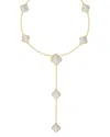 Gabi Rielle 14k Over Silver Mother Of Pearl Lariat Necklace In Gold