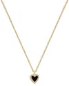 Gabi Rielle 14k Over Silver Onyx Cz Pendant Necklace