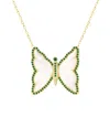 Gabi Rielle Emerald Jeweled Butterfly Necklace