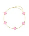 Gabi Rielle 14k Over Silver Pink Agate Stackable Bracelet