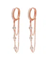 Gabi Rielle 14k Rose Gold Vermeil Cz Huggie Earrings