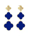 Gabi Rielle 18k Over Silver Cz Dangle Earrings In Gold