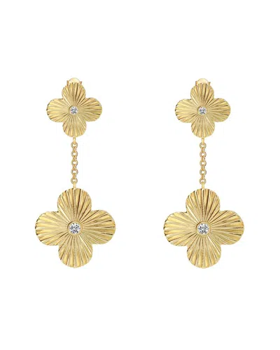 GABI RIELLE GABI RIELLE 18K OVER SILVER CZ DANGLE EARRINGS