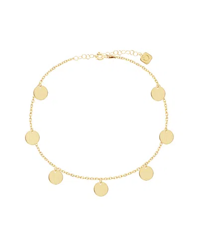 GABI RIELLE GABI RIELLE 18K OVER SILVER SHIMMERING DISCS ANKLET