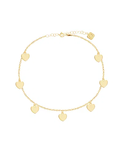 GABI RIELLE GABI RIELLE 18K OVER SILVER SHIMMERING HEARTS ANKLET