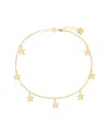 Gabi Rielle 18k Over Silver Shimmering Stars Anklet