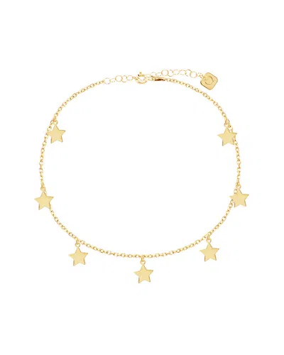 GABI RIELLE GABI RIELLE 18K OVER SILVER SHIMMERING STARS ANKLET