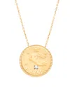Gabi Rielle 22k Over Silver Aquarius Cz Necklace