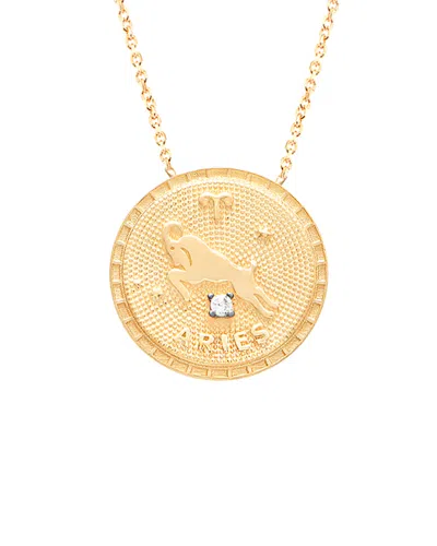 Gabi Rielle 22k Over Silver Aries Cz Necklace