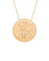 Gabi Rielle 22k Over Silver Capricorn Cz Necklace