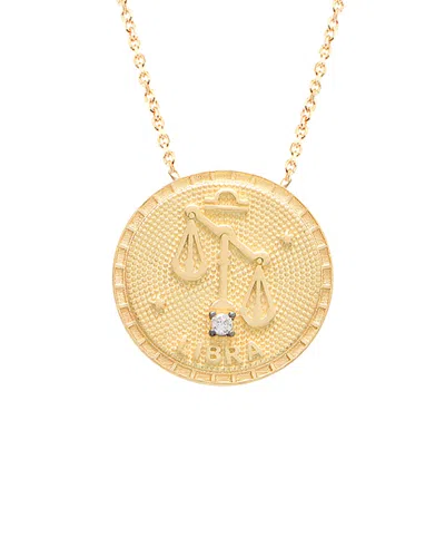 Gabi Rielle 22k Over Silver Libra Cz Necklace