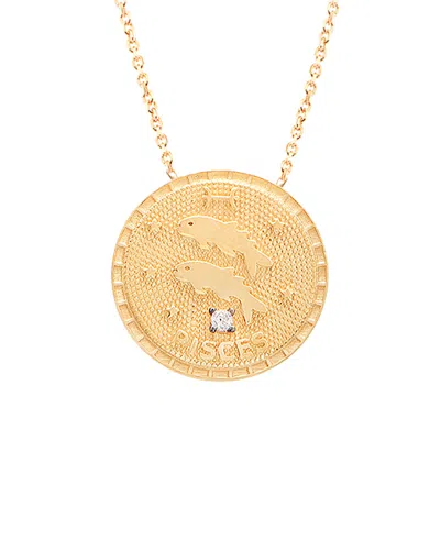Gabi Rielle 22k Over Silver Pisces Cz Necklace