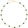Gabi Rielle Bezel Set Cubic Zirconia Station Necklace In Gold