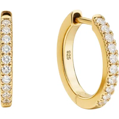 Gabi Rielle Classic Cubic Zirconia Mini Hoop Earrings In Gold